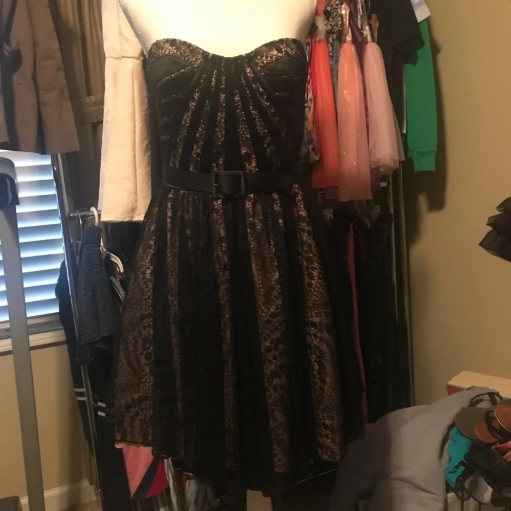 AIDAN MATTOX BUSTIER COCKTAIL DRESS 10